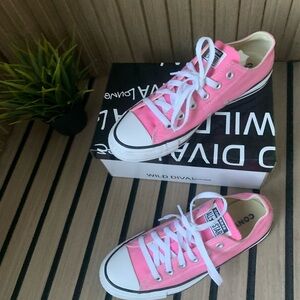 Converse Pink Canvas Sneakers